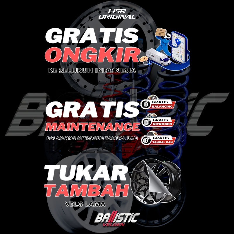 Jual Velg Mobil Semi Rally Look Ring 18 HSR Terbaru Type Jelimpo Buat ...
