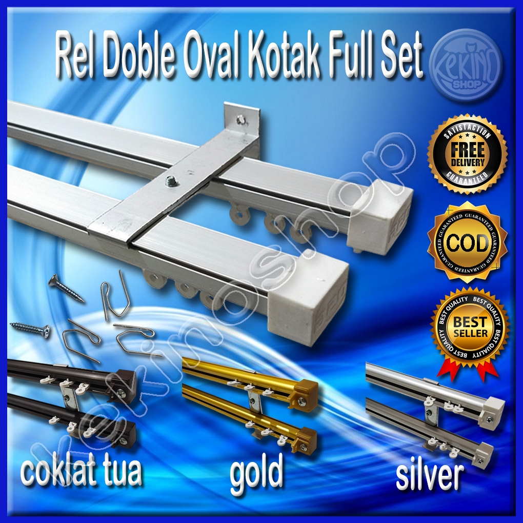 Jual Rel Doble Dobel Batang Besi Gorden Gordyn Korden Hordeng Gordeng ...