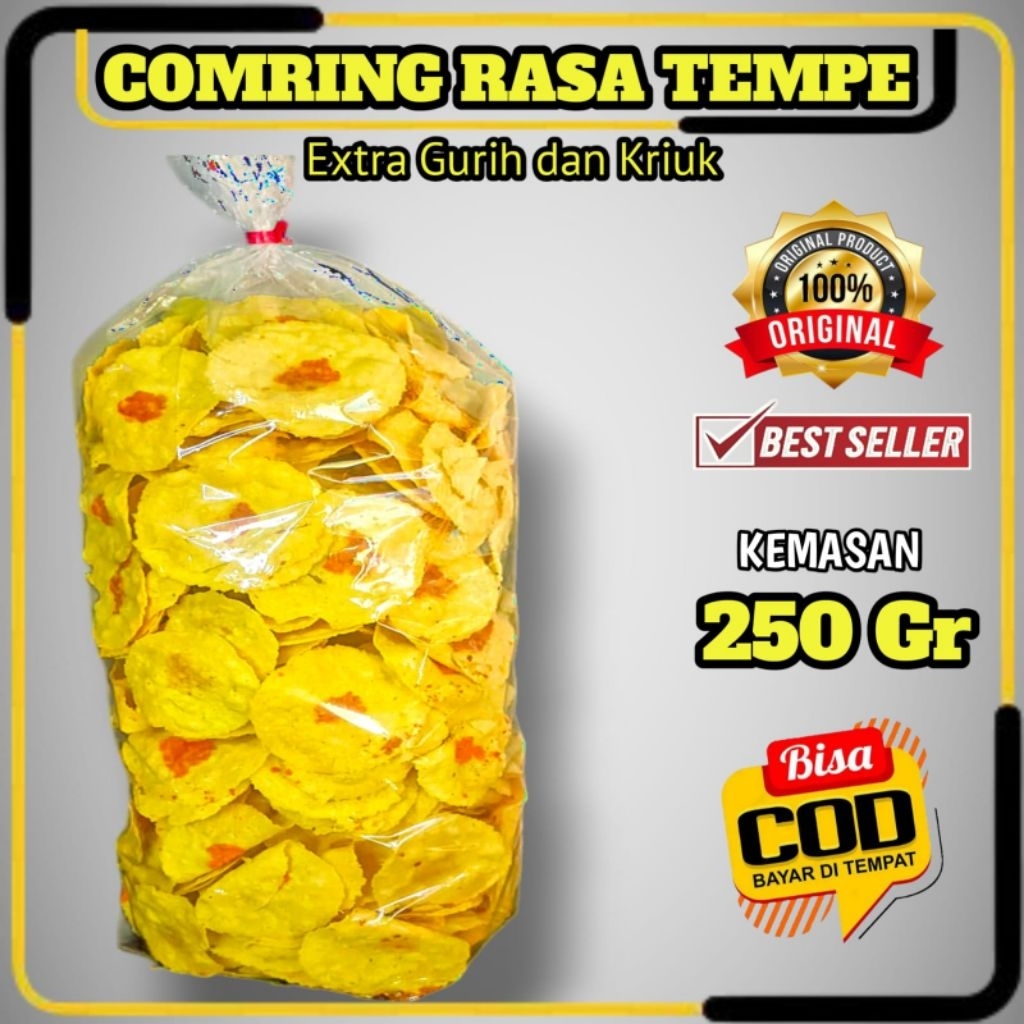 Jual Kecimpring Rasa Tempe 250gr / Comring isi Tempe Gurih Termurah ...