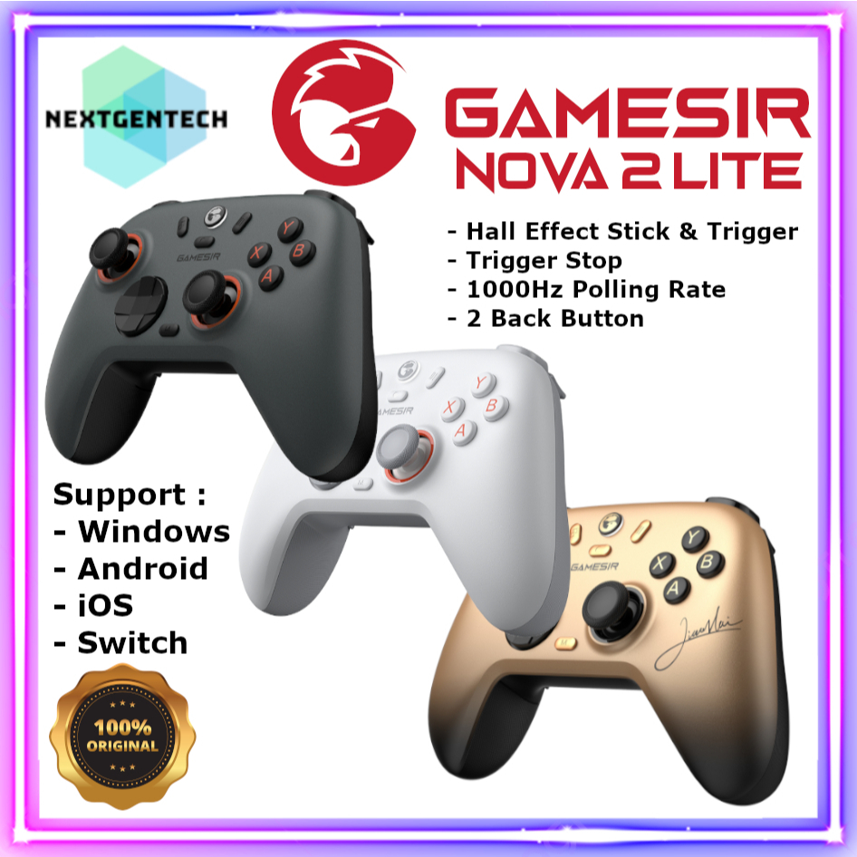 Jual Gamesir Nova 2 Lite Wireless Game Controller Gamepad Hall Effect ...