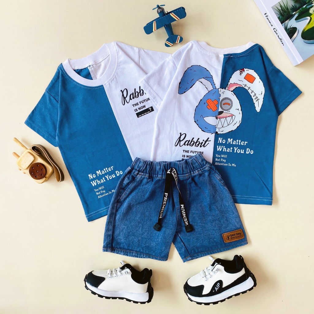 Banana Print Dino Baju Setelan Kaos Dan Celana Pendek Bayi Perempuan main image 0