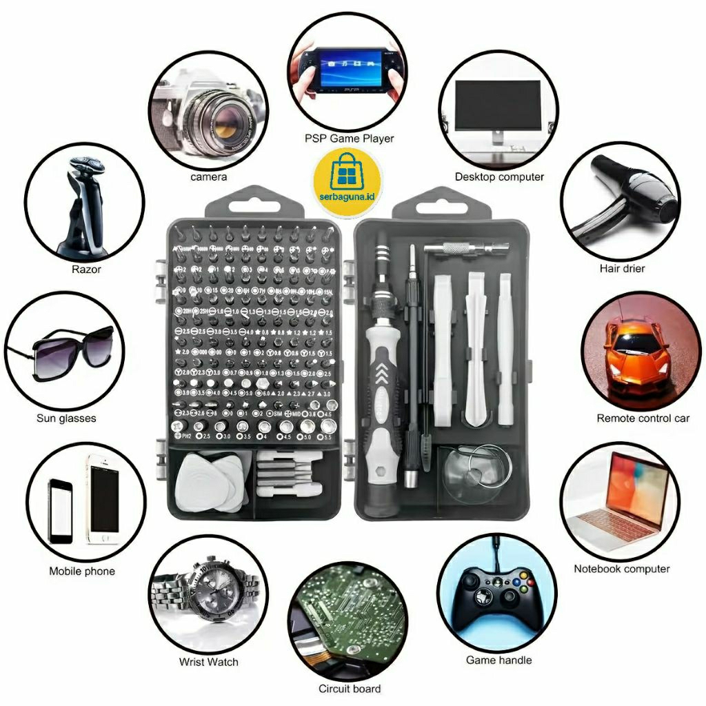 Jual Obeng Full Set 115 in 1 Service Handphone Laptop HP Elektronik ...