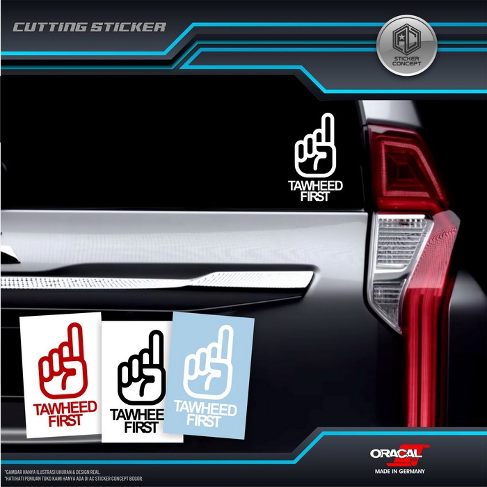 Jual Sticker Cutting Tawheed First Tauhid Stiker Untuk Kaca Body Mobil ...
