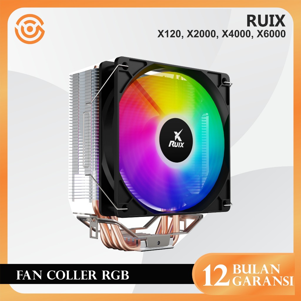 Jual Voc Fan Cooler RUIX X120 / X2000 / X4000 RGB Cooling Fan untuk ...