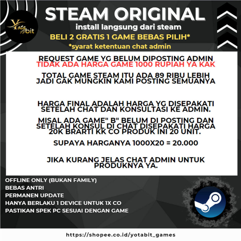 Jual [CUSTOM Game PC] Request ORIGINAL | Shopee Indonesia
