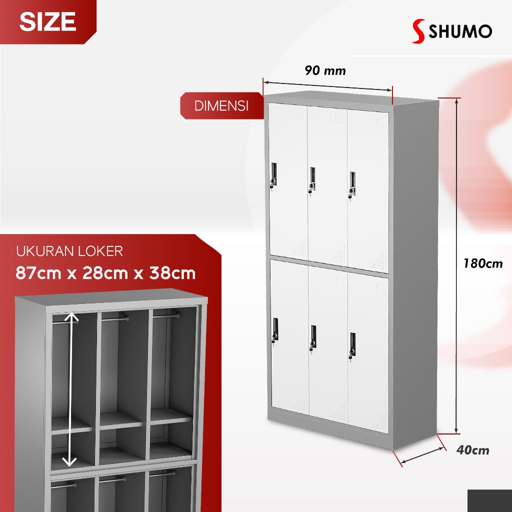 Jual Citra Furniture SHUMO Lemari Loker Besi 18 pintu | Locker Kantor ...