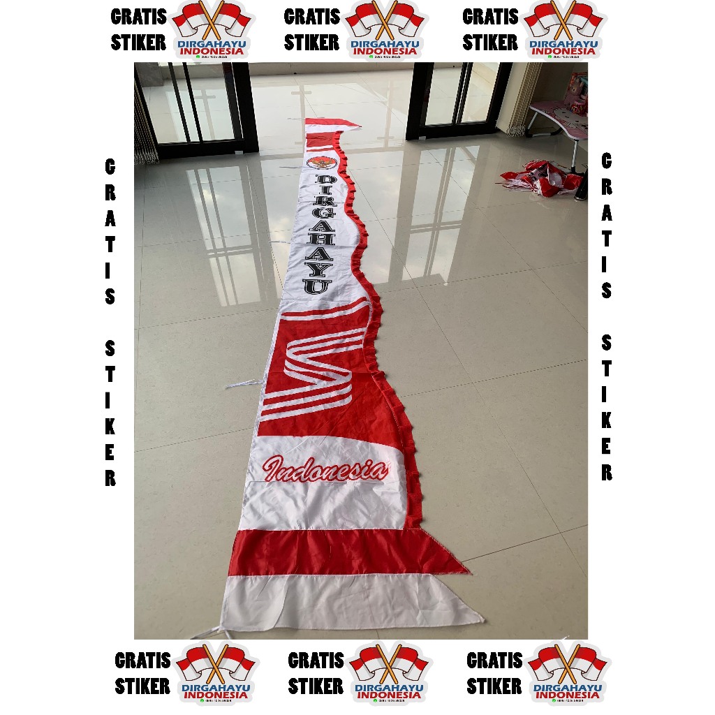 Jual isi 10pcs Umbul - umbul bandir rumbai dirgahayu bahan satin ...