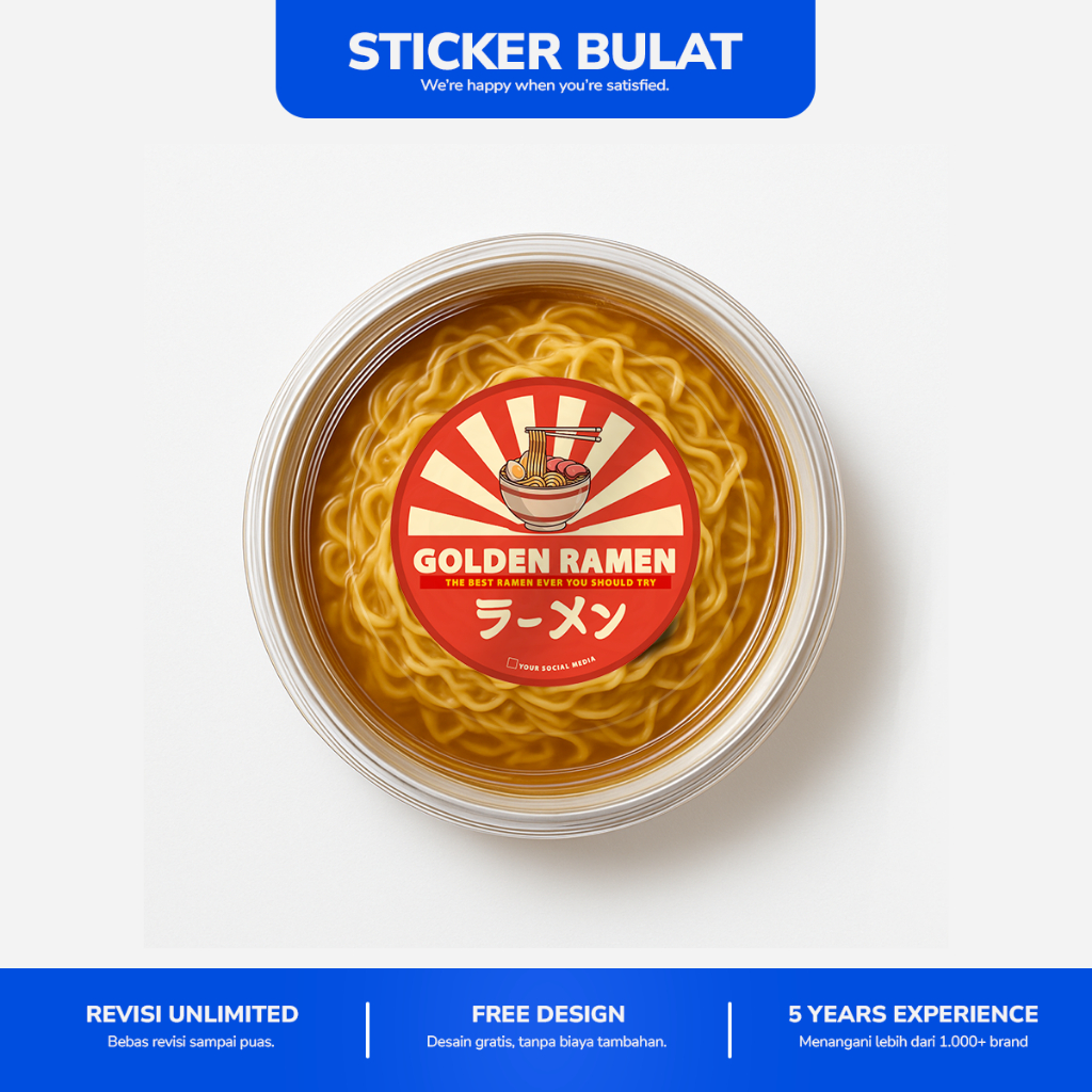 Jual Sticker Bulat Custom FREE DESIGN | Cetak Label Makanan Desain ...