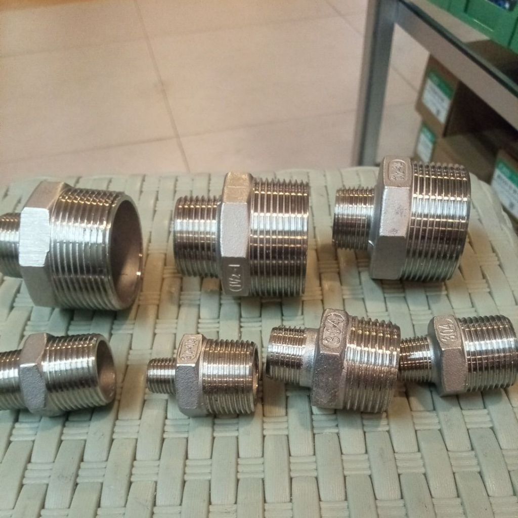 Jual Double Nepel Reducer Stainless SS304 Vlok Dobel Nipple Doubel ...