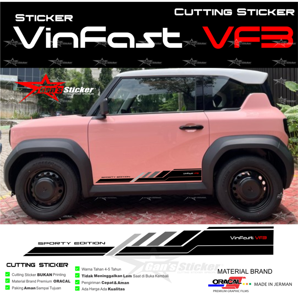 Jual Vinfast Vf3 Cutting Sticker Aksesoris Vinfast Vf3 | Shopee Indonesia