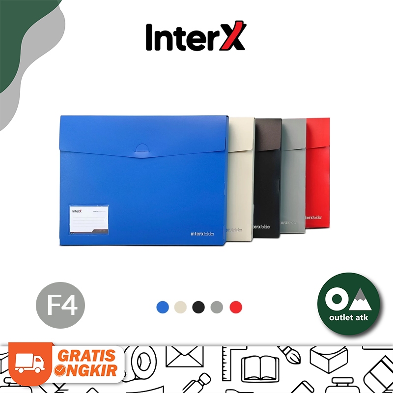 Jual Tas Dokumen / Carry File Box Inter X F4 4cm Tebal | Shopee Indonesia