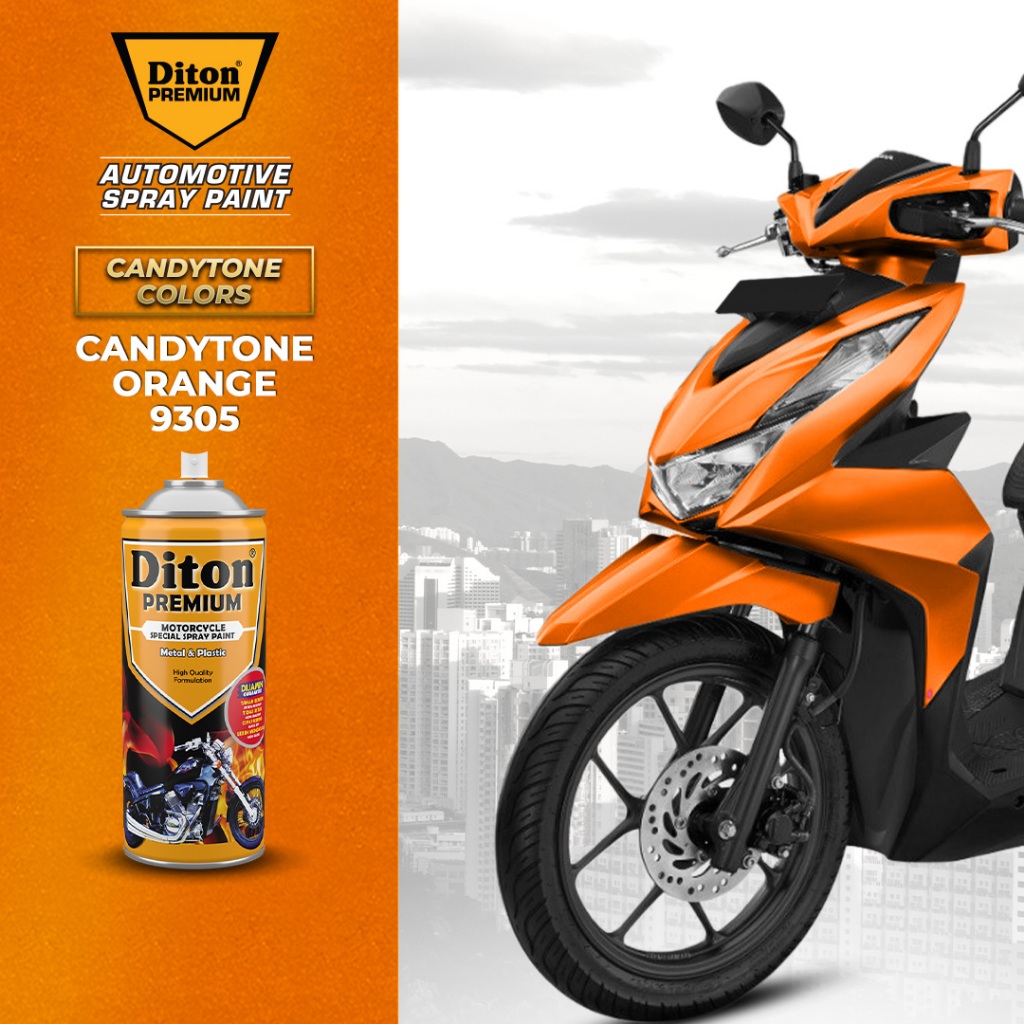 Jual Cat Semprot DITON PREMIUM Metallic Pearl- Candy Tone Orange