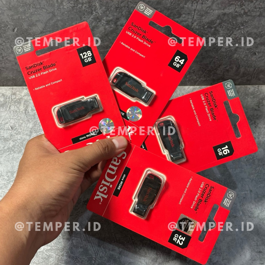 Jual Flashdisk SanDisk Cruzer USB 2.0 Flash Drive 8GB 16GB 32GB 64GB ...