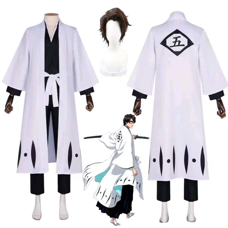 Jual Anime Bleach Aizen Sousuke Cosplay Costume Wig Sets Bleach ...