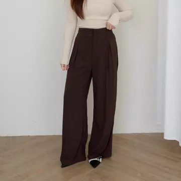 ASOKA Malary Pants 2150 Loosepants Wanita Celana Kulot Wanita Silky Pants
