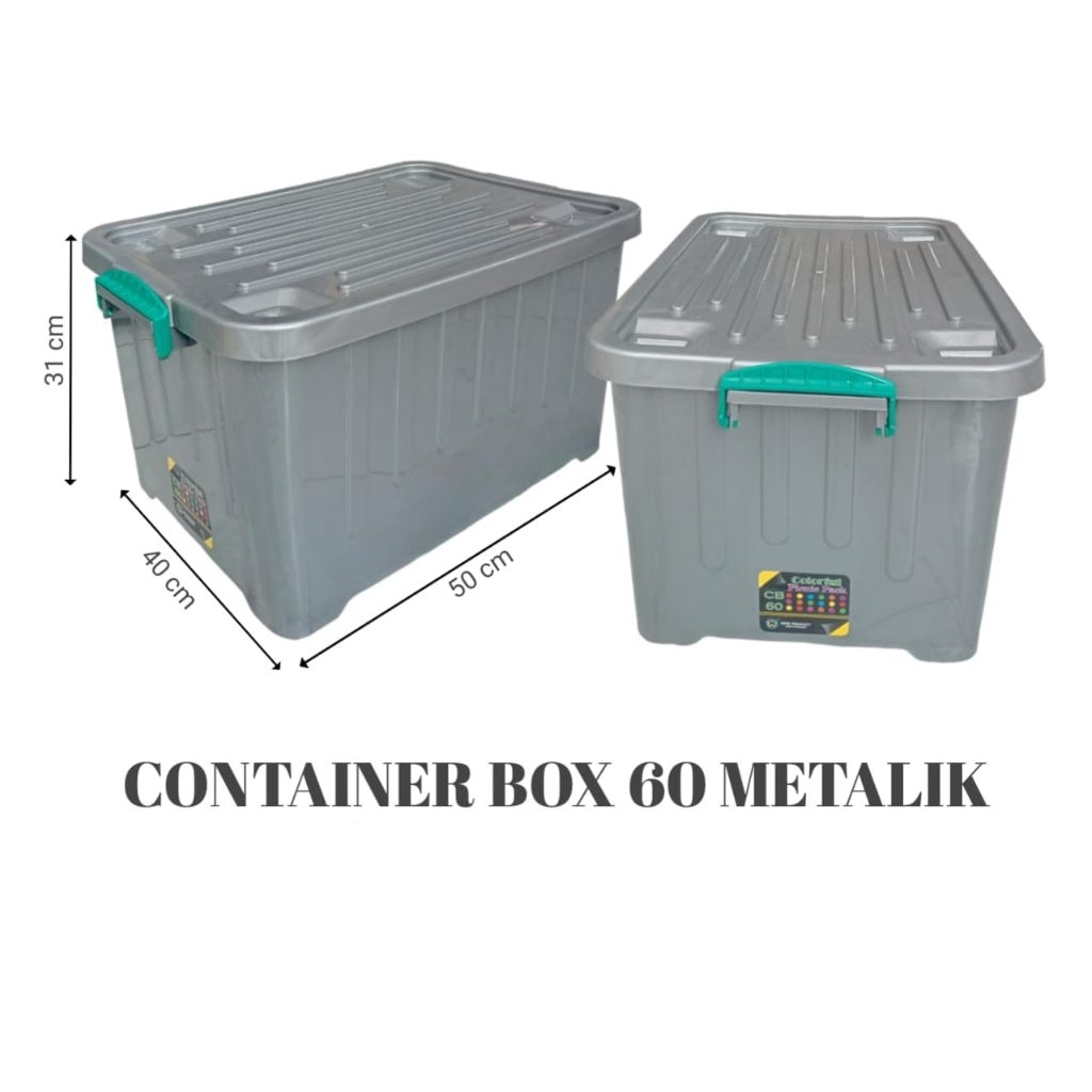 Jual MPW Container Box Plastik 30. 45, 60 Warna Soft Dengan Roda ...