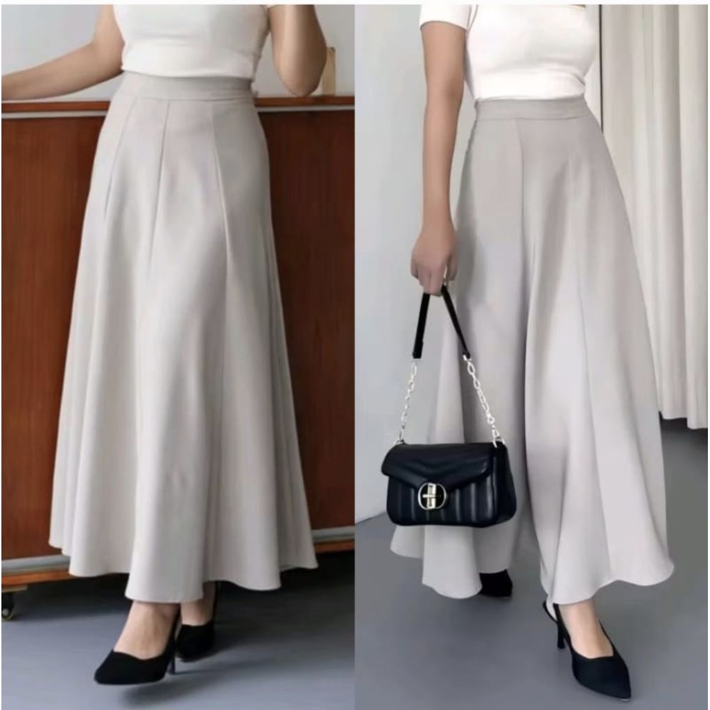 Jual Audy Skirt - Rok Maxi Wanita Skirt Korean Style - Rok Panjang ...