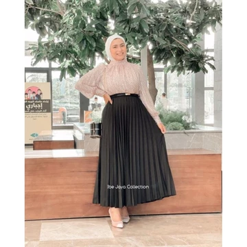 Rok Plisket Premium Bahan Cosebo Crep Standar Dan Jumbo