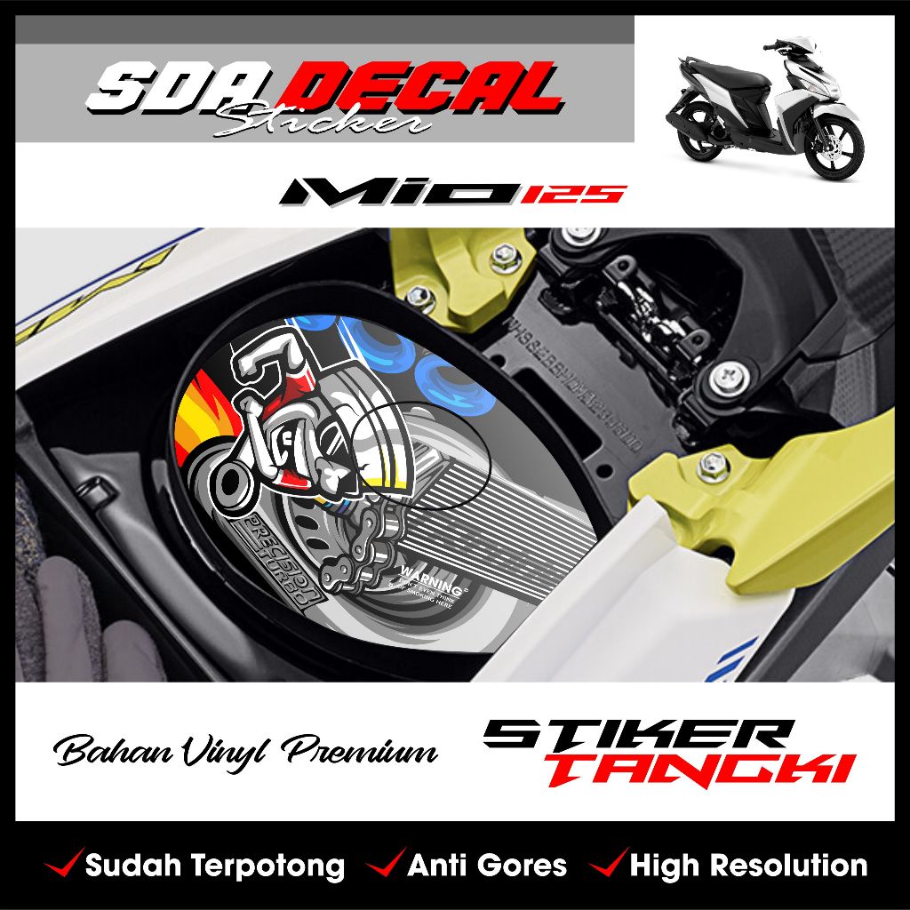 Jual (COD)STIKER TANGKI BENSIN MIO M3 STICKER TANGKI MIO M3 ANTI LUNTUR ...
