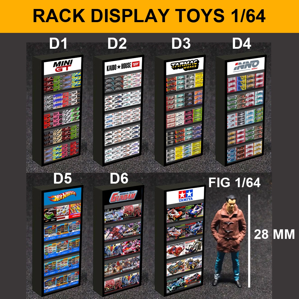 Jual diorama miniature premium detail RAK DISPLAY HOT SKALA 1/64 ...