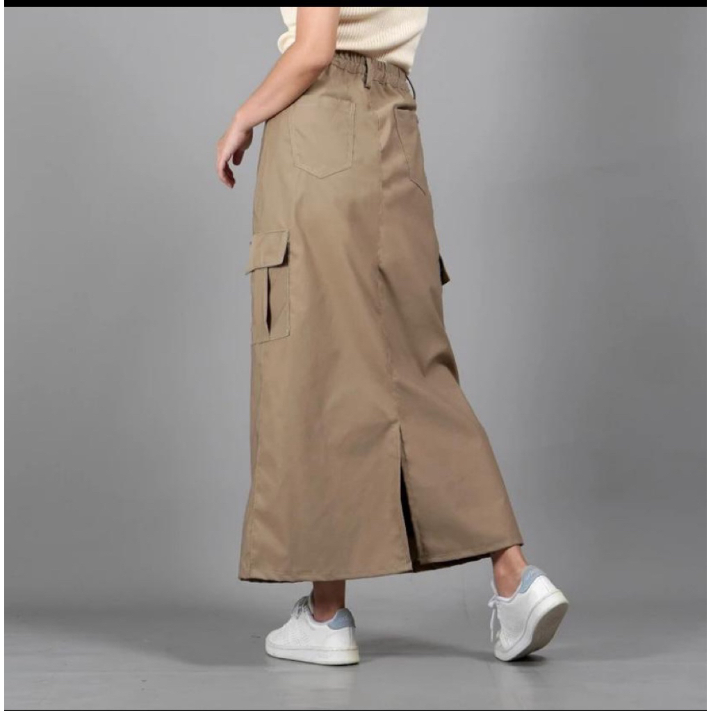 Jual ROK CARGO WANITA PANJANG TERBARU | ROK KOREAN STYLE KEKINIAN | ROK ...