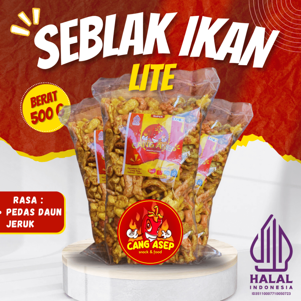 Jual 1/2BAL SEBLAK IKAN JADUL PEDAS DAUN JERUK 250g dan 500g -Cang asep ...
