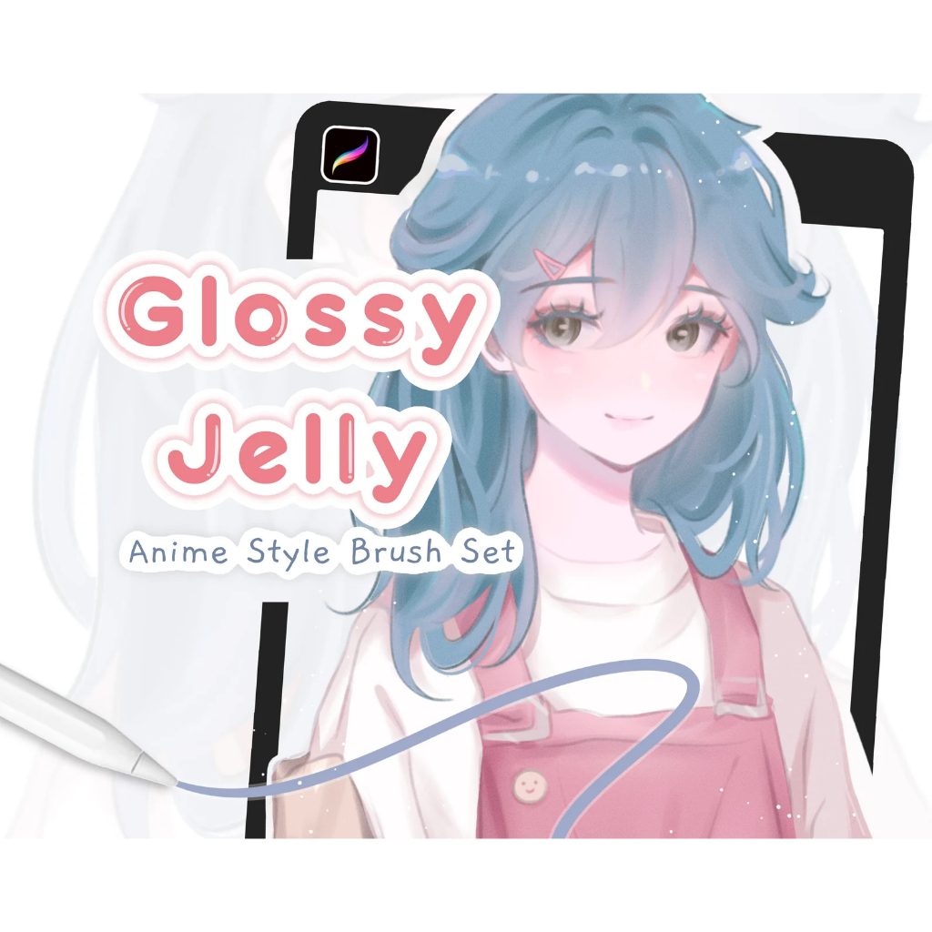 Procreate Brush - Glossy Jelly Anime Style