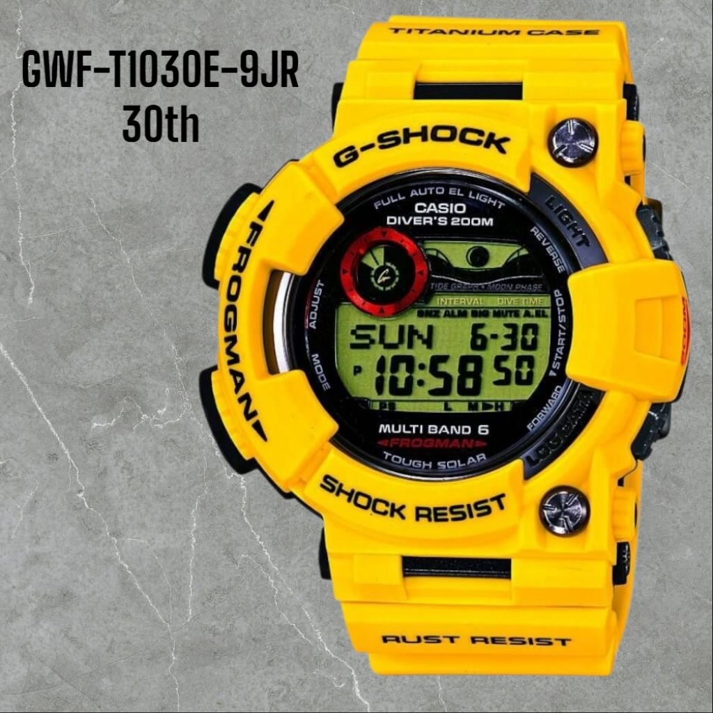 Jam Tangan Pria Cowok Casio G-Shock GShock Frogman Dark Blue Ori bm