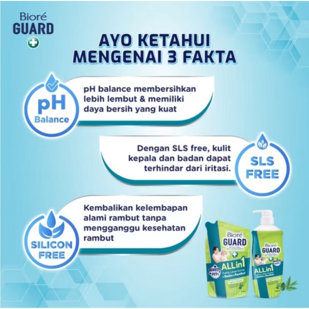Jual BIORE GUARD ANTI BACTERIAL BODY FOAM & SHAMPOO ALL IN ONE 400ML ...