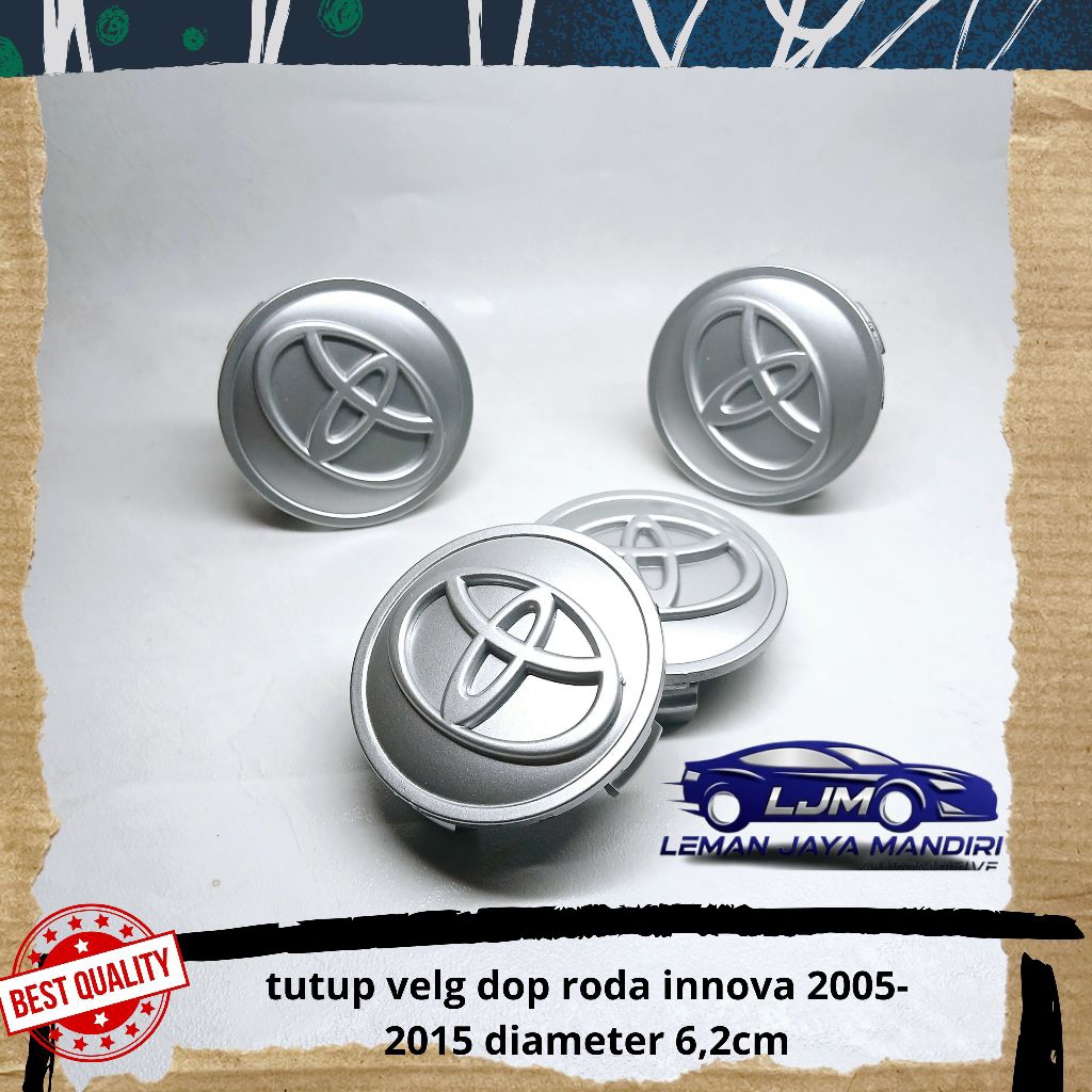 Jual tutup velg dop roda innova 2005-2015 diameter 6,2cm harga satuan ...