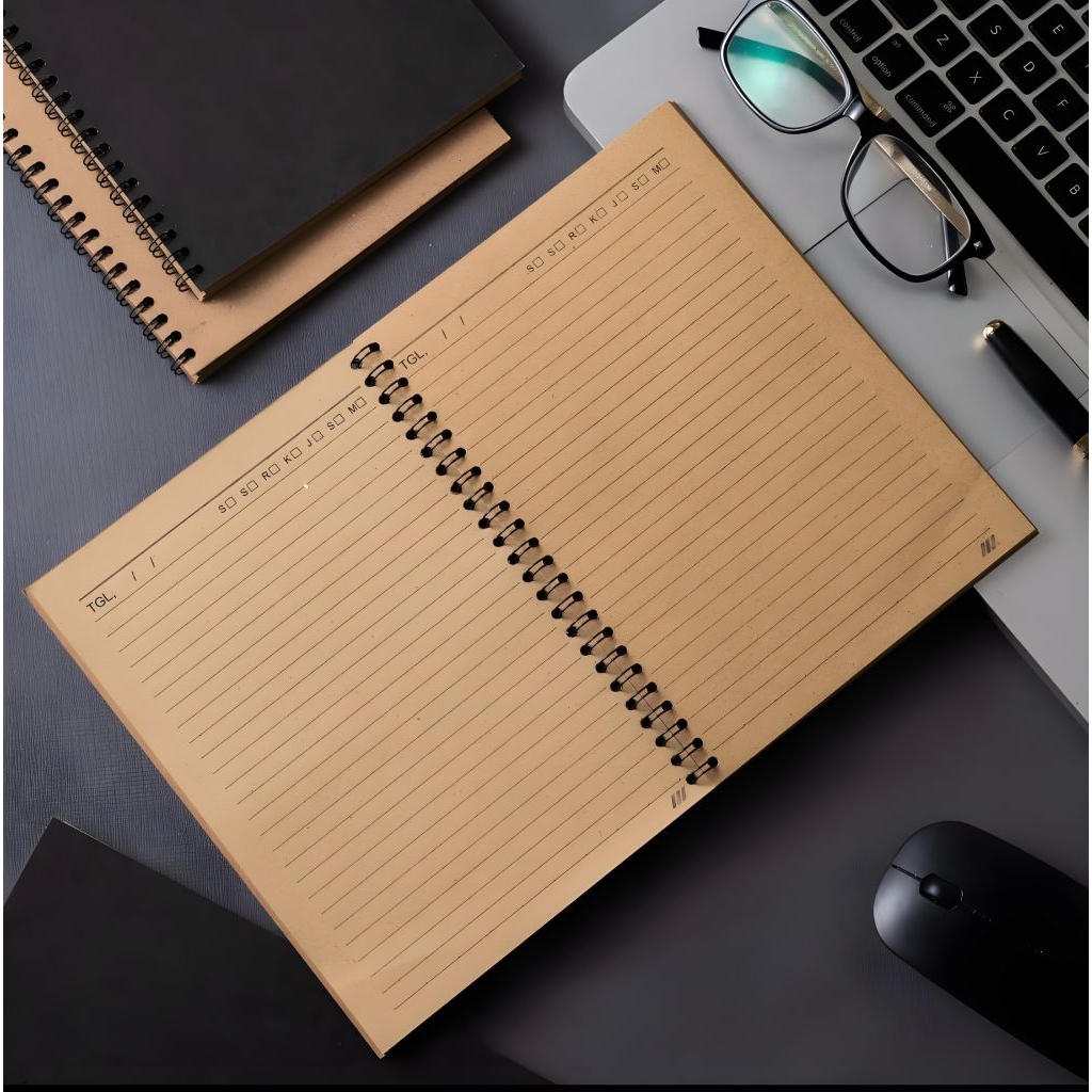 Jual Buku Catatan A5 Notebook Garis Craft Vintage Kotak Titik Buku ...