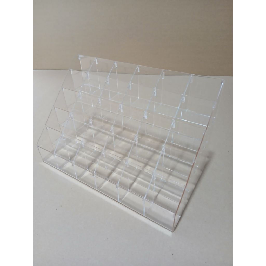 Jual rak akrilik multifungsi 5tingkat (30 ruang) | Shopee Indonesia