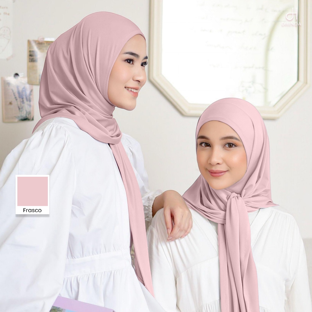 Dhinda Hijab - Segi Empat Oval Instan Jersey Rayon All Size - foto 5