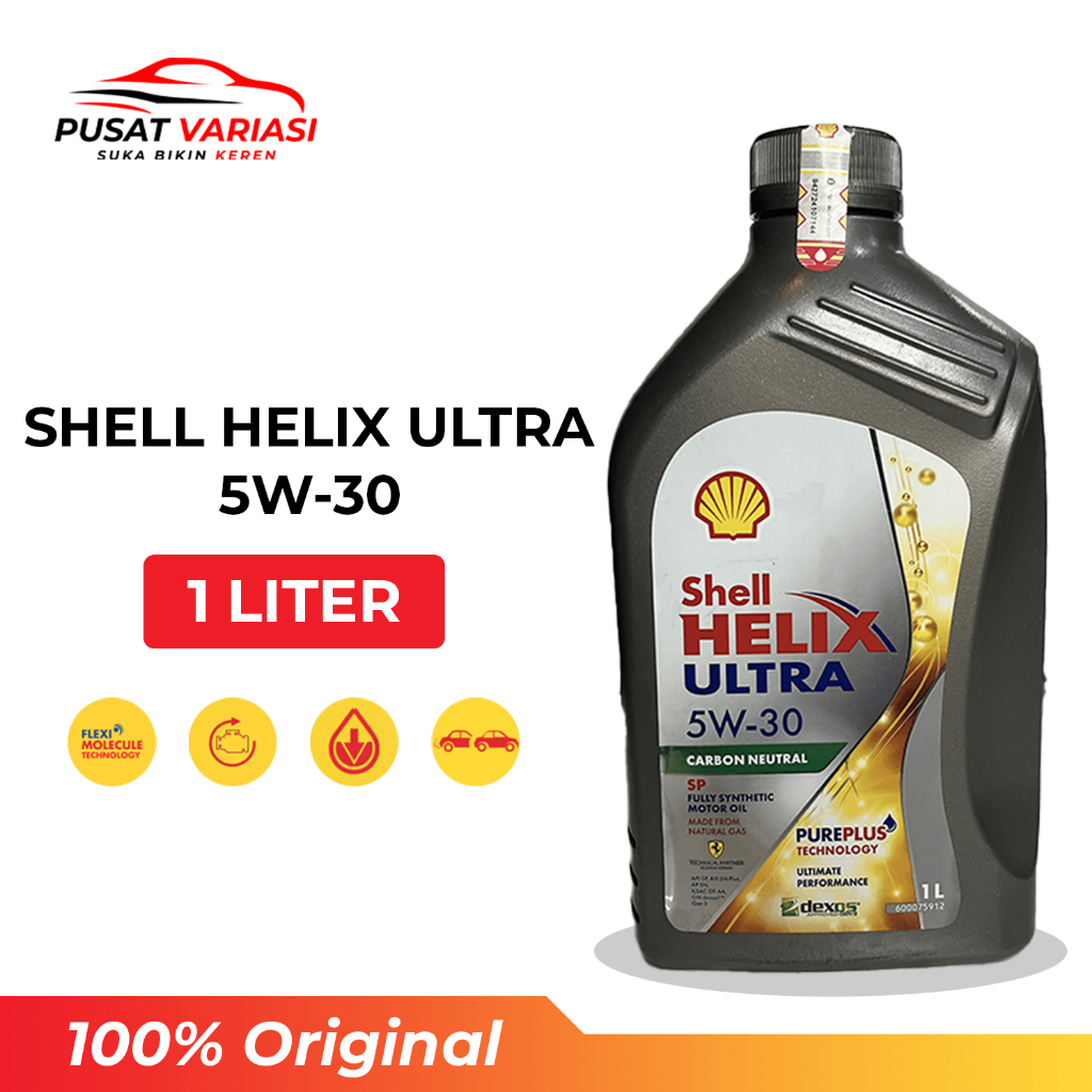 Jual SHELL HELIX ULTRA 5W-30 1LITER ORIGINAL SHELL BARCODE SCAN Shell ...
