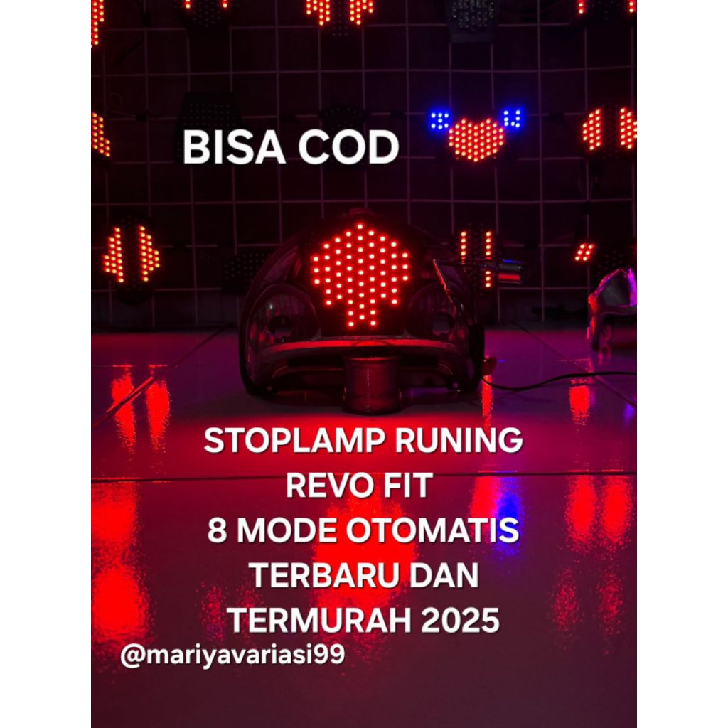 Jual STOPLAMP RUNING REVO FIT WARNA MERAH 8 MODE OTOMATIS MODEL TERBARU ...