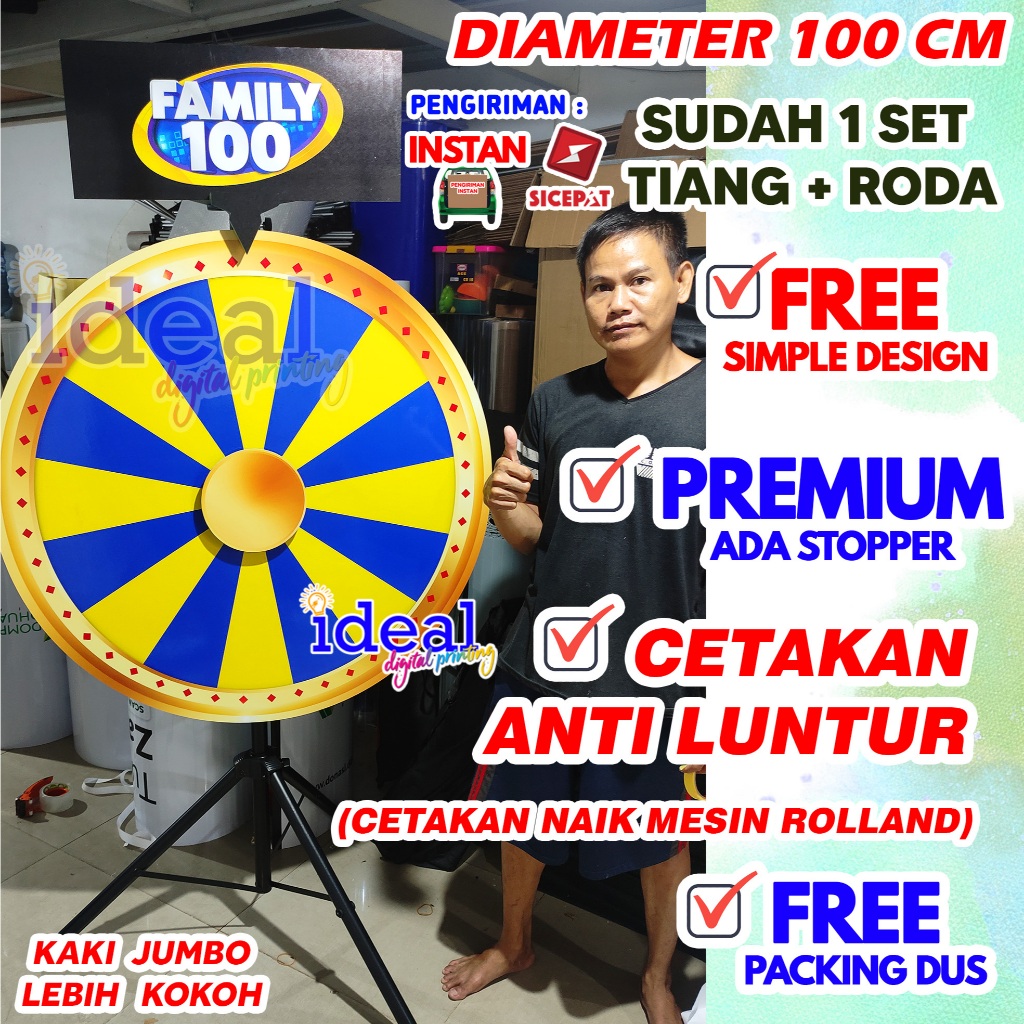 Jual Roda Undian keberuntungan wheels of fortune diameter 100cm ...