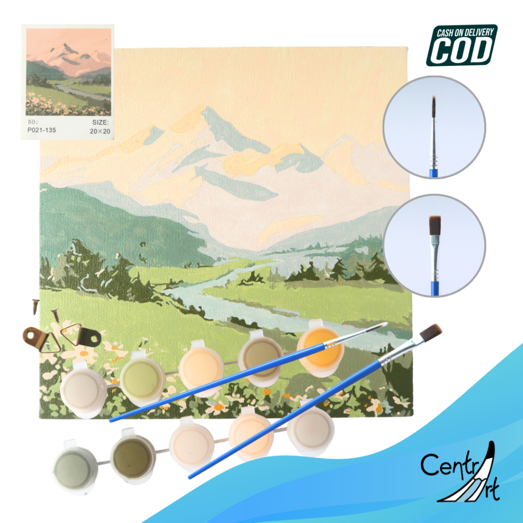 Jual Paint by number set square 20 x 20 cm DIY Art and craft | Shopee ...