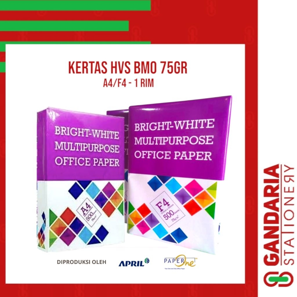 Jual TERMURAH KERTAS HVS BMO setara PaperOne A4 dan F4 - 1 RIM | Shopee ...