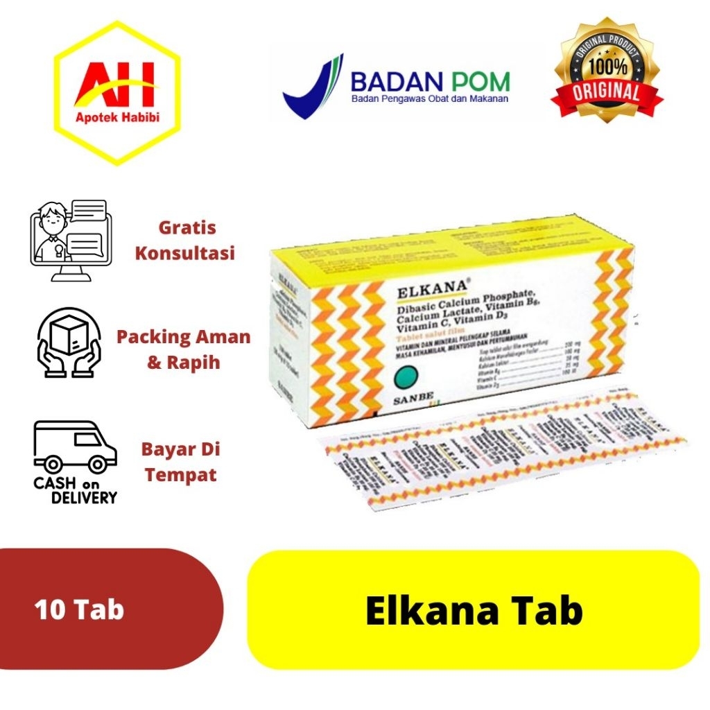 Jual Elkana Tablet Box 10 Tablet - Multivitamin dan Mineral | Shopee ...