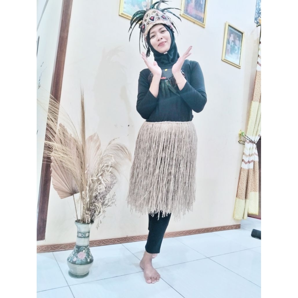 Jual Rok rumbai tali goni tebal 2 ply dobel 3/Kostum Papua rok goni ...