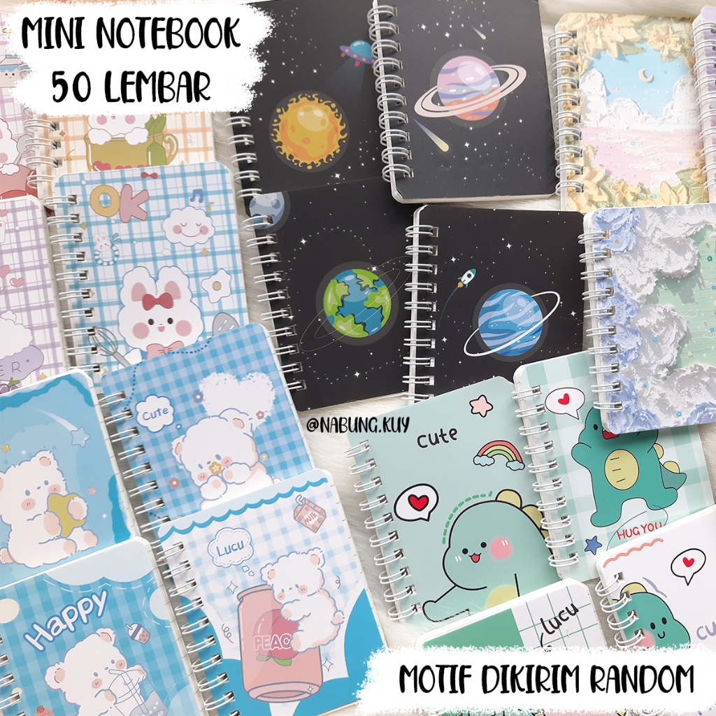 Jual 50 LEMBAR MINI NOTEBOOK BUKU KECIL BUKU SAKU | Shopee Indonesia