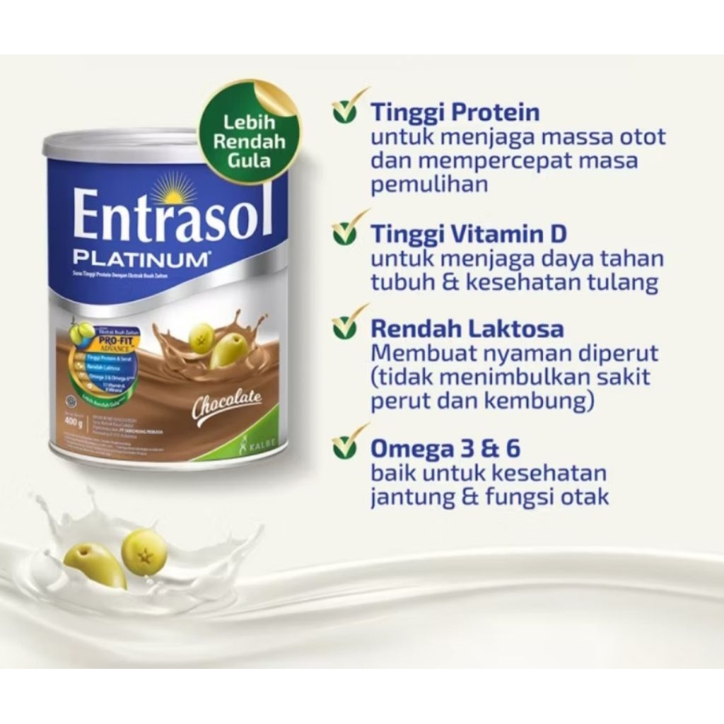 Jual ENTRASOL PLATINUM VANILA COKLAT 800 GRAM | Shopee Indonesia