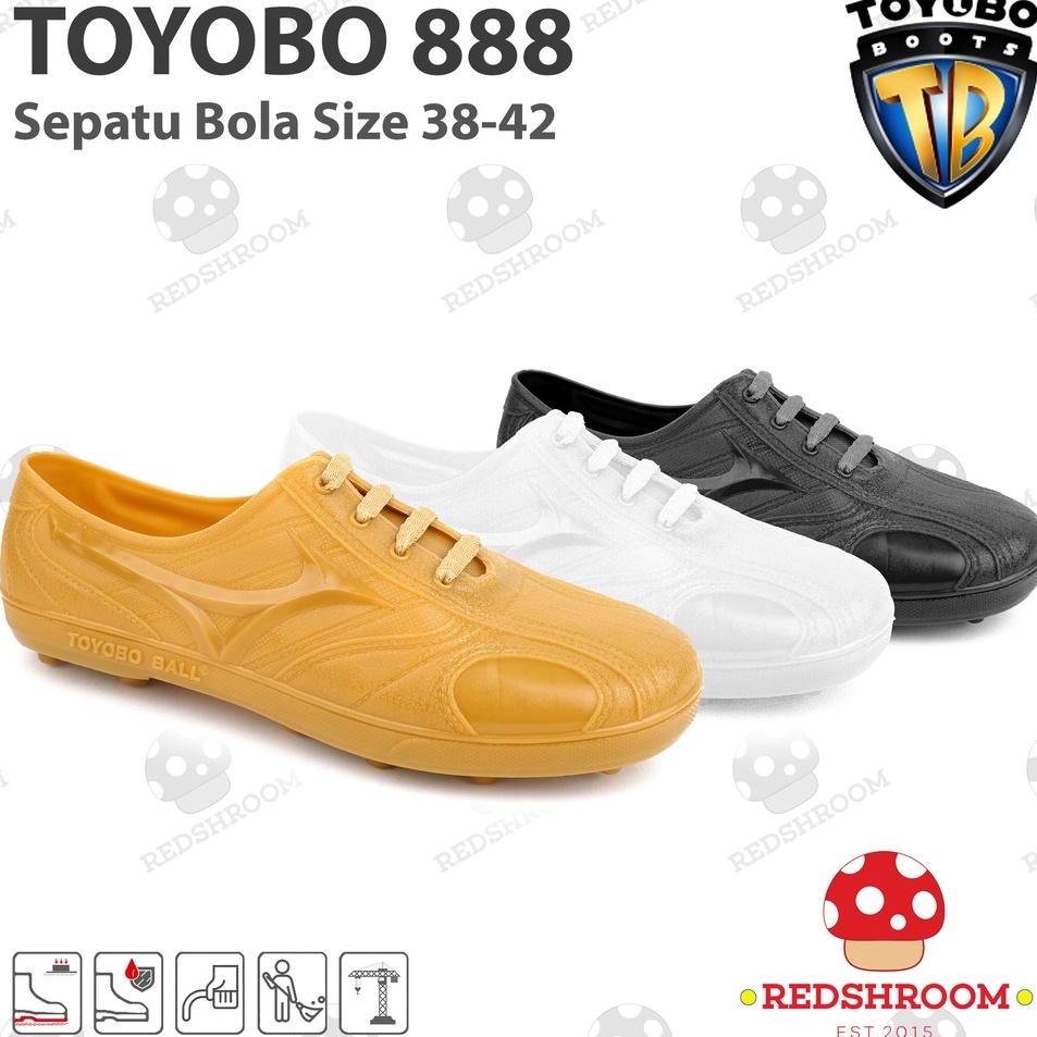 Jual Hot Sepatu Bola Toyobo 888 Hitam Putih Penthel Sepatu Sol Pul Pool ...