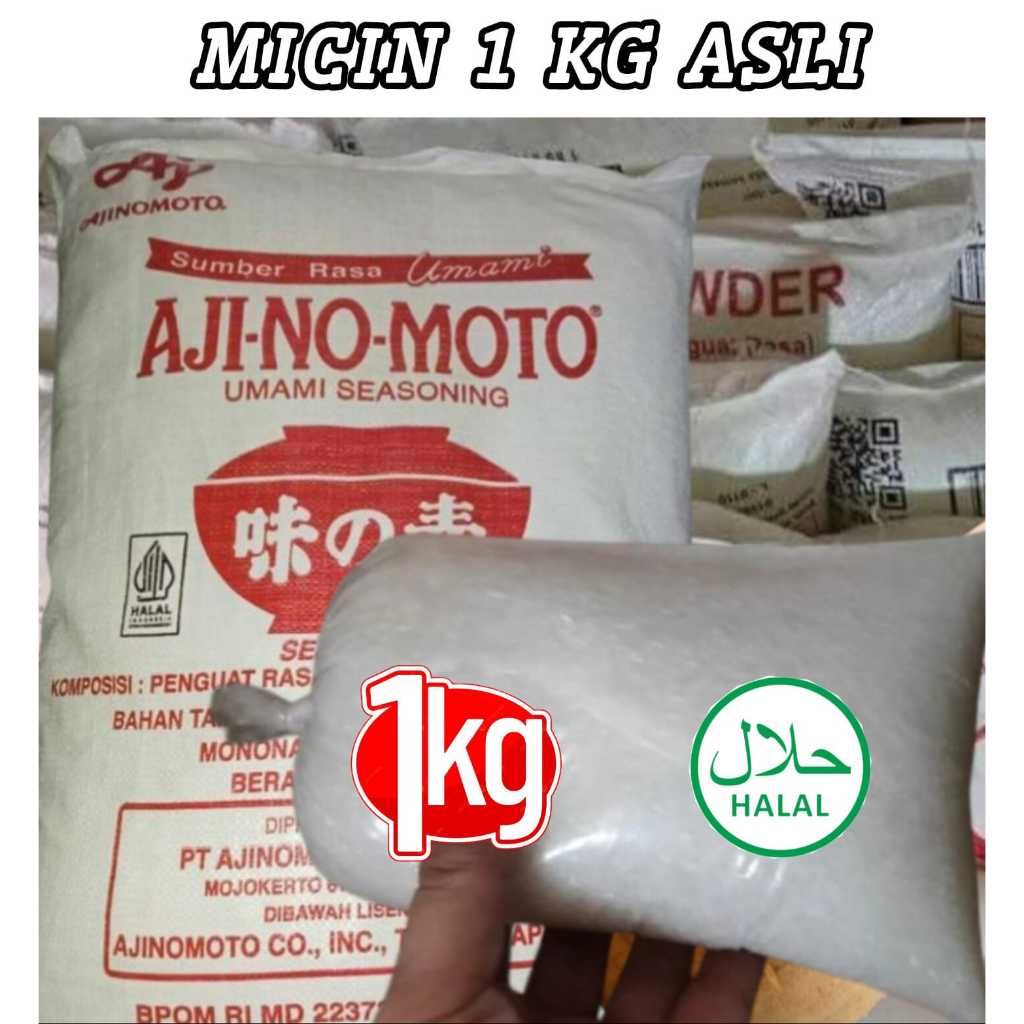 Jual MICIN AJINOMOTO 1 KG ASLI MURNI MSG PENYEDAP RASA | Shopee Indonesia