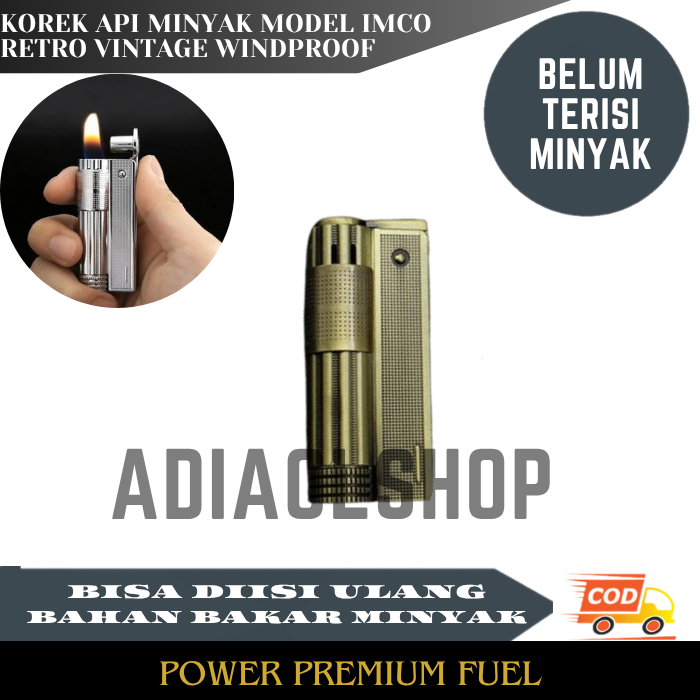 Jual KOREK API MINYAK MODEL IMCO RETRO VINTAGE WINDPROOF | Shopee Indonesia