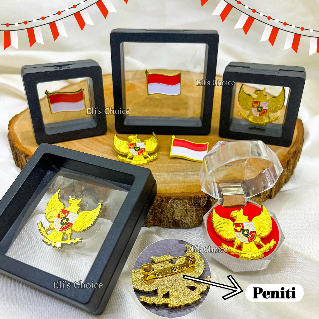 Jual Pin Bendera + Box Cantik Anti Oksidasi Paket Pin Garuda + Kotak ...