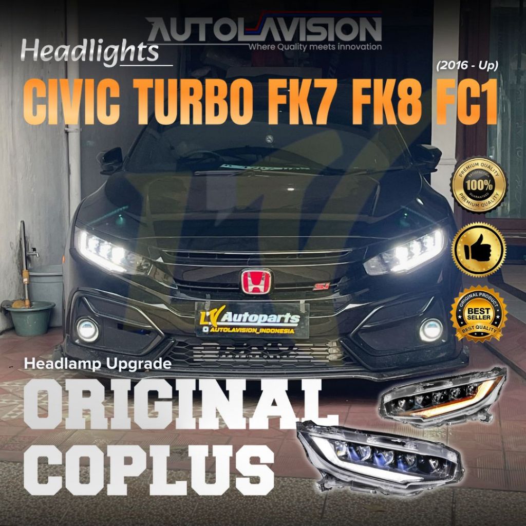 Jual HONDA CIVIC FK7 FK8 FC1 (2016 - UP) - LAMPU DEPAN / HEAD LAMP ...