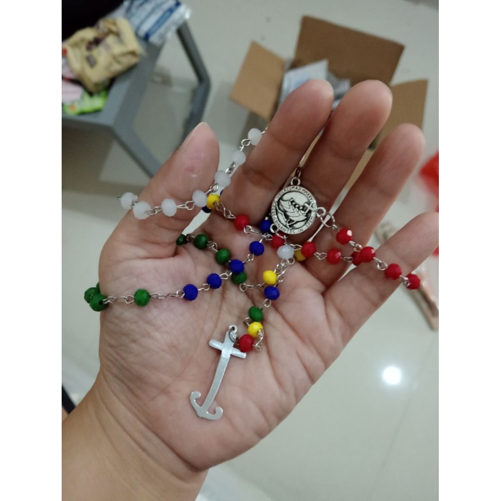 Jual Rosario Yubileum salib jangkar crystal cheko 6mm | Shopee Indonesia