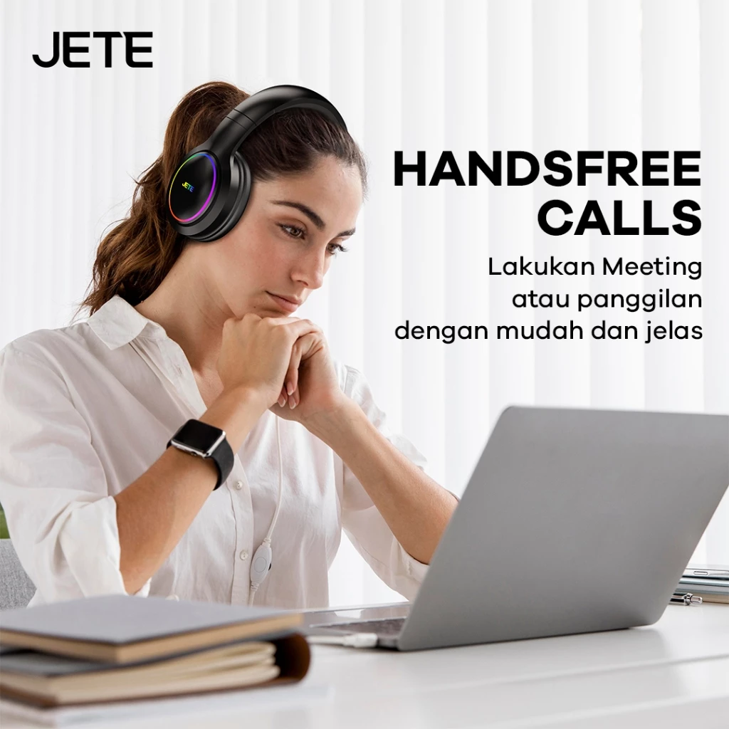 Headphone Bluetooth JETE 13 with RGB Lightning - Garansi 2 Tahun