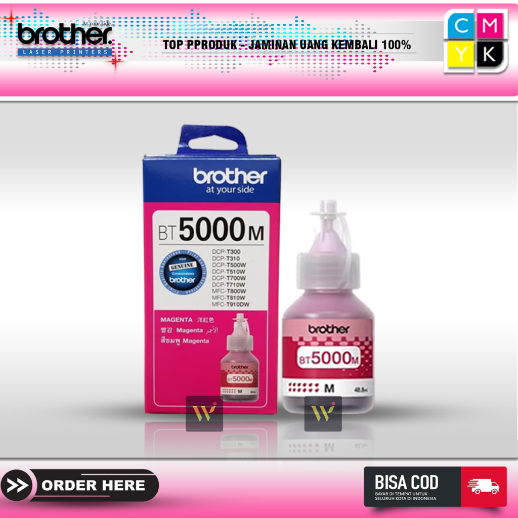 Jual Tinta printer brother bt5000 MAGENTA DCP T710W DCP T300 DCP-T310 ...
